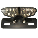 Motorcycle 12V LED Taillight Turn Signal Rear Brake License Plate Light Bracket