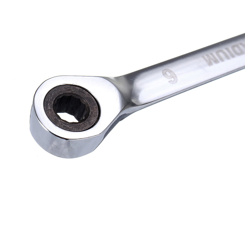 72 Teeth Chrome Vanadium Steel Fixed Head Ratchet Spanner Wrench Open End Ring Tool