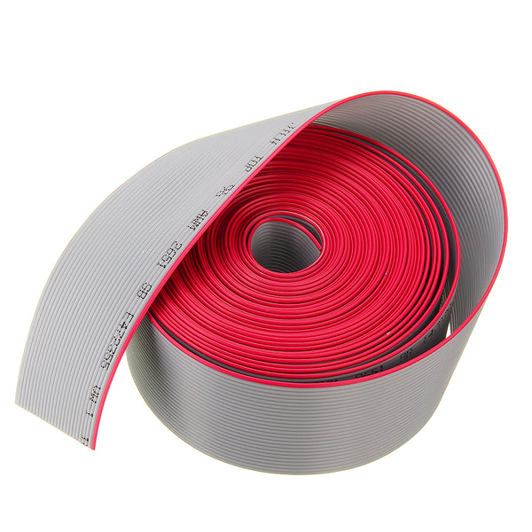 5M 1.27mm Pitch 26 Pin 26P Grey Gray Flat Ribbon Data Cable Wire Connector AWG28 300V