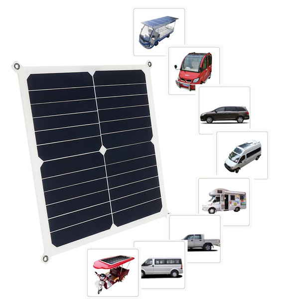 14W Monocrystalline Solar Panel Dual USB Output Solar Powered Panel Sucker Mountaineering Buckle