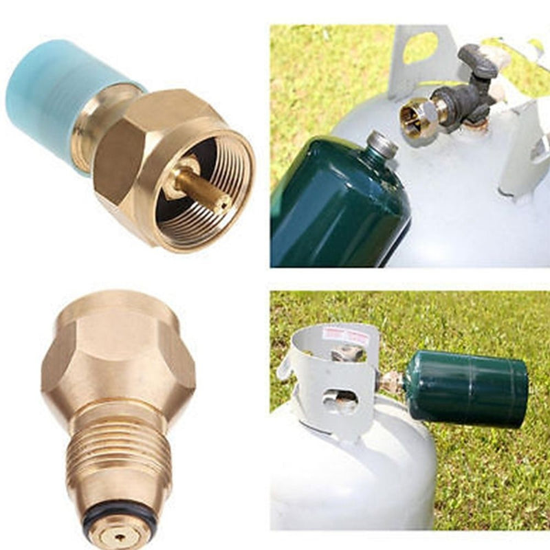 Brass Propane Refill Adapter Lp Gas 1 Lb Cylinder Tank Coupler Heater Camping
