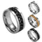 Titanium Steel Rotating Chain Finger Rings Fashion Style Steel Ring For Men
