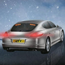 3-In-1 23cm LED High Mount Stop Light 3rd Brake Red with Yellow Flowing Water Turn Signal Lamp 2PCS