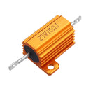 10pcs RX24 25W 15R 15RJ Metal Aluminum Case High Power Resistor Golden Metal Shell Case Heatsink Resistance Resistor