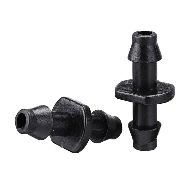 50Pcs 1/4 Inch Irrigation Connector Straight Barbed Double Way Joint Drip Irrigation 4/7 Hose Connector Hose Barb