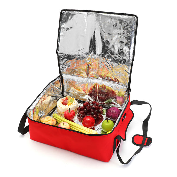 53*48*23cm Insulated Foil Food 16'' Pizza Delivery Bag Heat & Cold Oxford Storage Lunch Bag