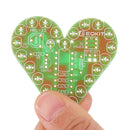 EQKIT Heart Shaped Light Kit DIY LED Flash Breathing Light Parts Red Green Blue White Color Optional
