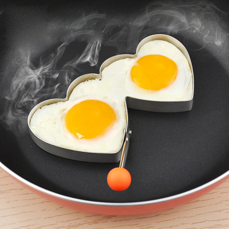 KCASA KC-ER096 Stainless Steel Heart Shape Fried Egg Mold Pan Cake Omelette Ring Kitchen Tools