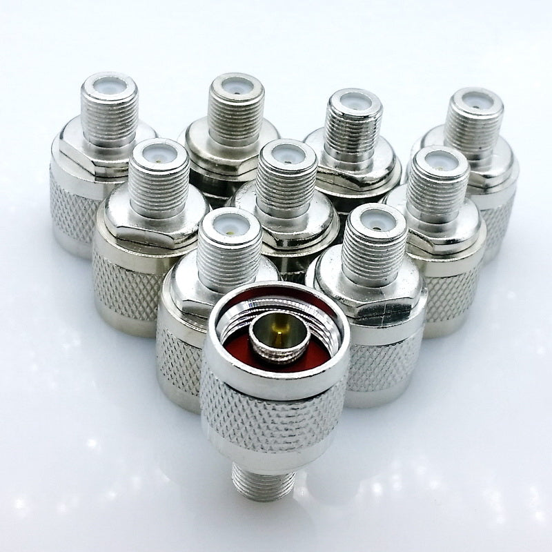 10Pcs N-Type N Male Plug to F Female Jack RF Coaxial Adapter Connector