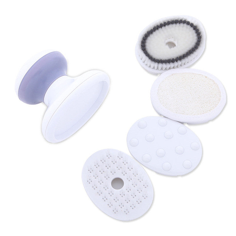 4 IN 1 Electric Bath Cleaning Brush Vibration Face Body Cleaning Massager Waterproof SPA Bath Brush
