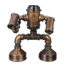 E27 Bulb Robot Lamp Light Industrial Pipe Desk Table Lamp Lighting Home Decoration