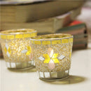 Handicraft Mosaic Glass Beads Sequin Candle Stick Candle Holder Candelabra Home Decor Gift
