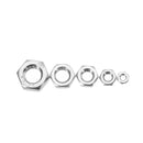 Suleve MXSN1 50Pcs Stainless Steel Metric Coarse Pitch Screw Thread Hexagon Nuts M2 M3 M4 M5 M6