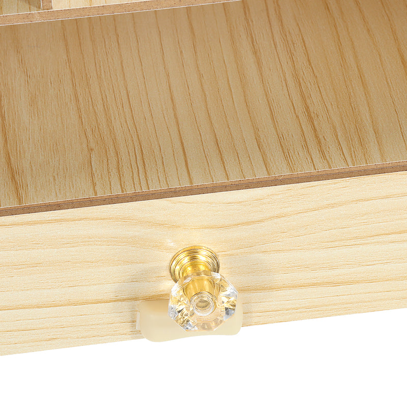 Wooden Desktop Organizer Pen Holder Office Supplies Storage Wooden Desk Organizer Home Office Supply Storage Rack with a Free Mobile Phone Holder