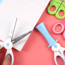 Deli 6065 Cute Kawaii Cartoon Rabbit Shape Scissors Paper Cutter Portable Students Scissors Safe Scissors DIY Hand Craft Cutting Tools with Protective Cover