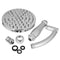 6''  Bathroom Sprayer Round Polished 360 AdjustableTwo Pole Rainfall Shower Head