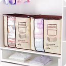 Honana HN-0828 Portable Clothes Storage Bag Non-woven Quilt Bag Pillow Blanket Closet Organizer