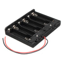 9V 6X AA Battery Holder Case Box Storage Slot w/ Wire Lead Cover Switch ON/OFF