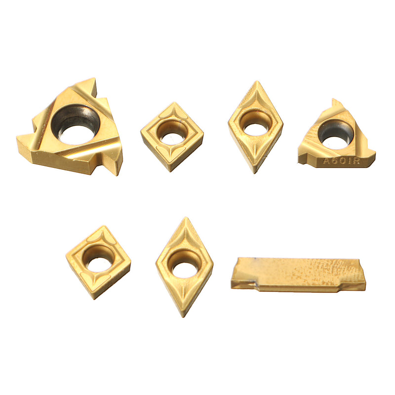 7pcs 12mm Shank Lathe Set Boring Bar Turning Tool Holder Kit With Carbide Inserts