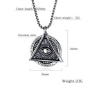 Punk Masonic Devil's Eye Titanium Steel Men's Necklace
