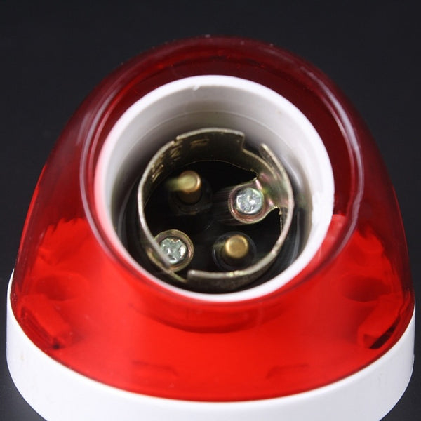 Red Slanted Fixed AC250V 6A B22 Flat Lamp Holder Light Bulb Adapter Socket for Indoor Use