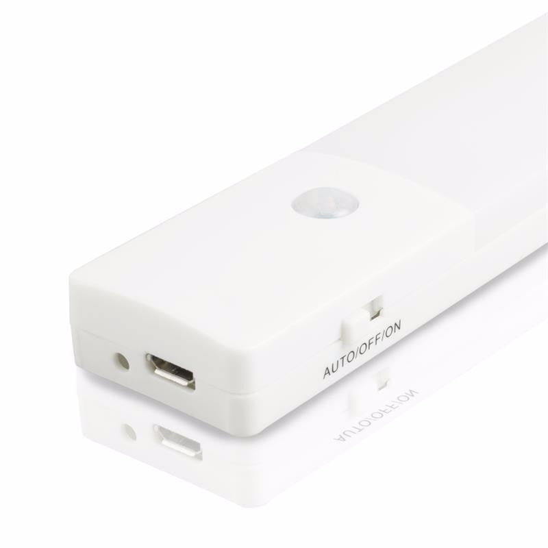 USB Rechargeable LED Under Cabinet Night Light Motion Sensor Kitchen Wardrobe Closet Lamp