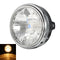 7inch Motorcycle Headlight Amber Light For Honda Yamaha Suzuki Kawasaki Universal