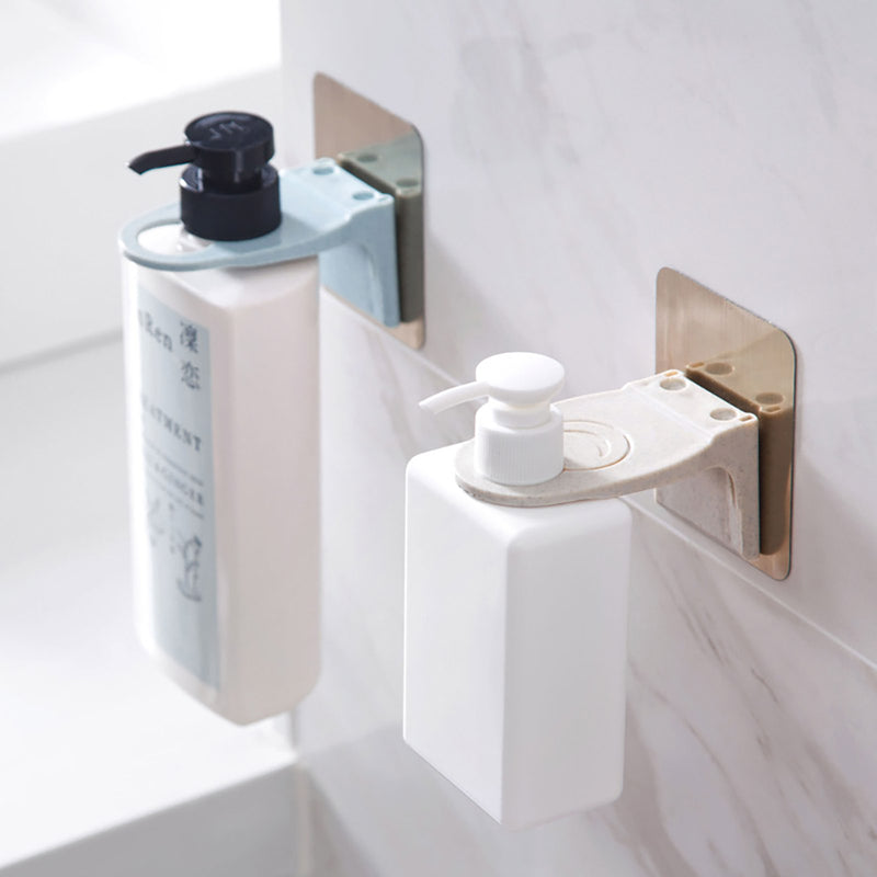Wall Mounted Magic Sticky Shampoo Hook Shower Hand Soap Bottle Hanging Holder Bathroom Hanger Access