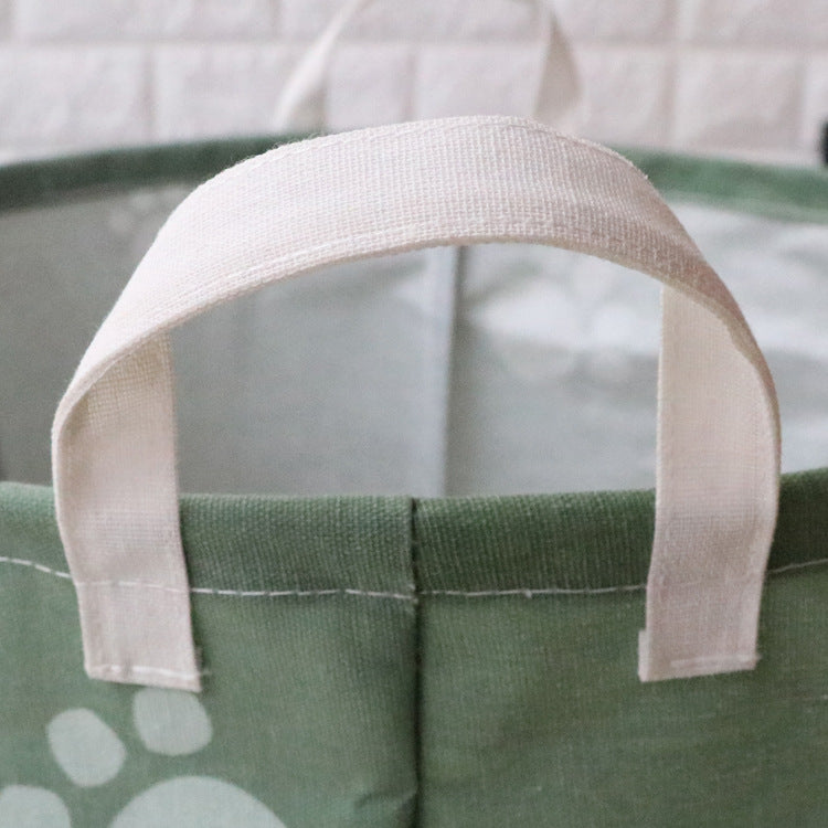 Dirty Clothes Storage Baskets Toy Storage Bucket Cartoon Folding Fabric Hamper Marble Laundry Basket