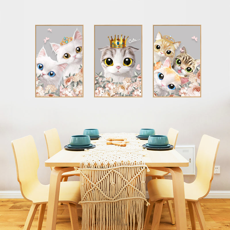 Miico SK9342 Princess Photo Frame Cat Decoration Stickers Wall Sticker Home Decorative Sticker