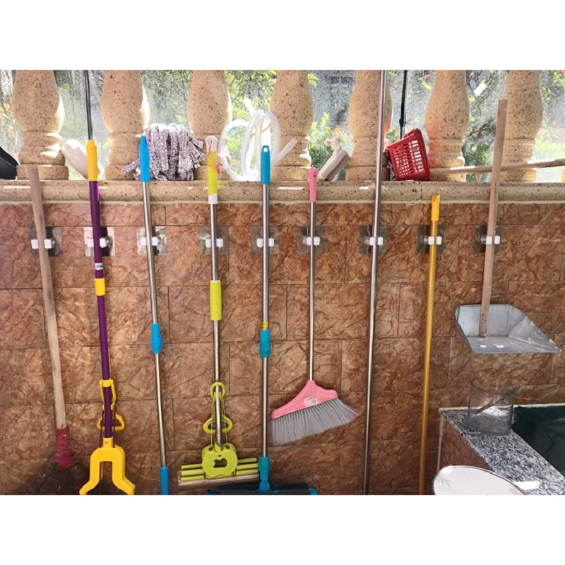 Multifunction Broom Mop Holder Bathroom Wall Sticker