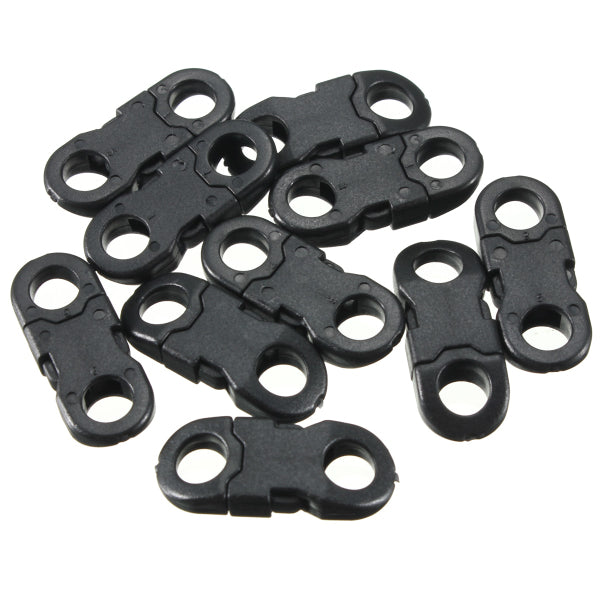 10Pcs Buckles Hook Black For Paracord Bracelets Plastic Clasp Side Release