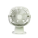 Loskii HF-201 Mini Electronic Desktop Clamp Design LED Night Light USB Rechargeable Fan