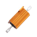 20pcs RX24 25W 6R 6RJ Metal Aluminum Case High Power Resistor Golden Metal Shell Case Heatsink Resistance Resistor