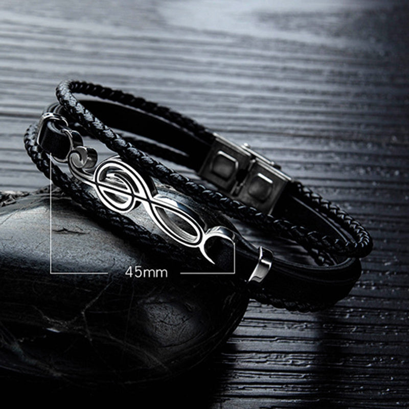 Hip Hop Simple Multi-layer Woven Tide Male Bracelet