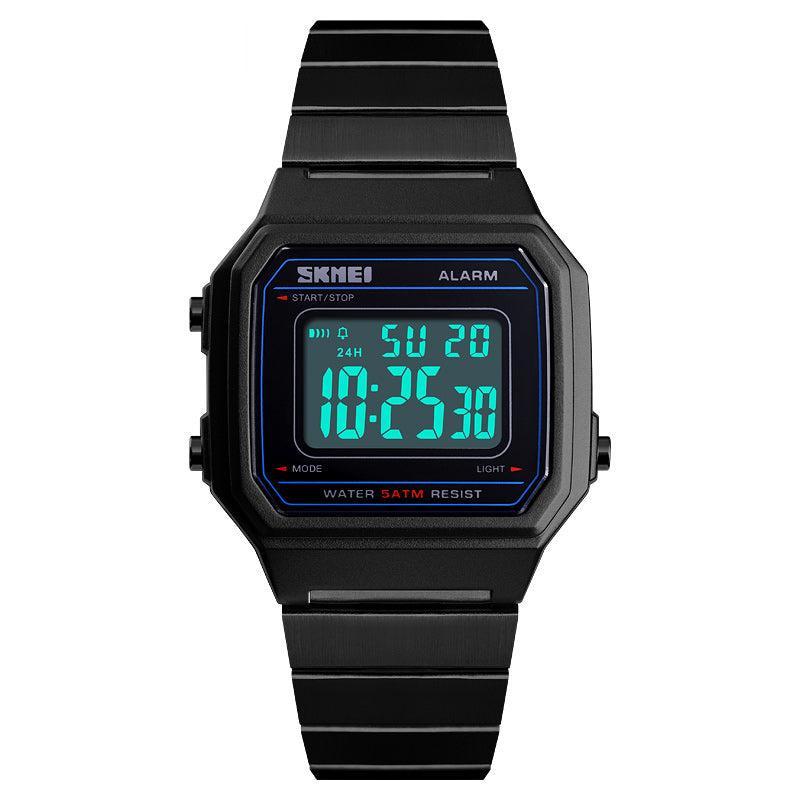 SKMEI 1377 Luminous Week Display Waterproof Casual Style Digital Watch Men Wrist Watch
