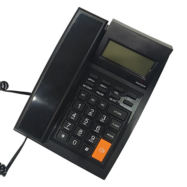 DAERXIN M64 Desktop Corded Fixed Telephone Landline Phone Compatible with FSK/DTMF with LCD Display for Home Office Hotels