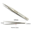 6pcs R'DEER RST10-15 High-Precision Stainless Steel Pointed Tweezers Electronics Tweezers Set