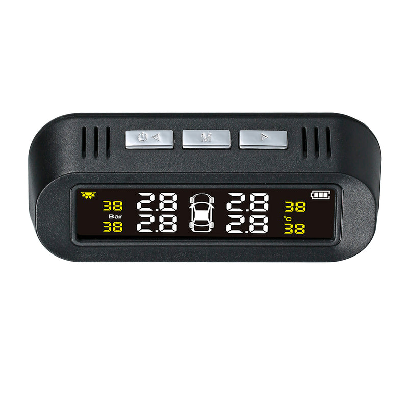 External Solar Voice Tire Pressure Monitoring System USB Pressure Detector Monitor Built-in Sensor