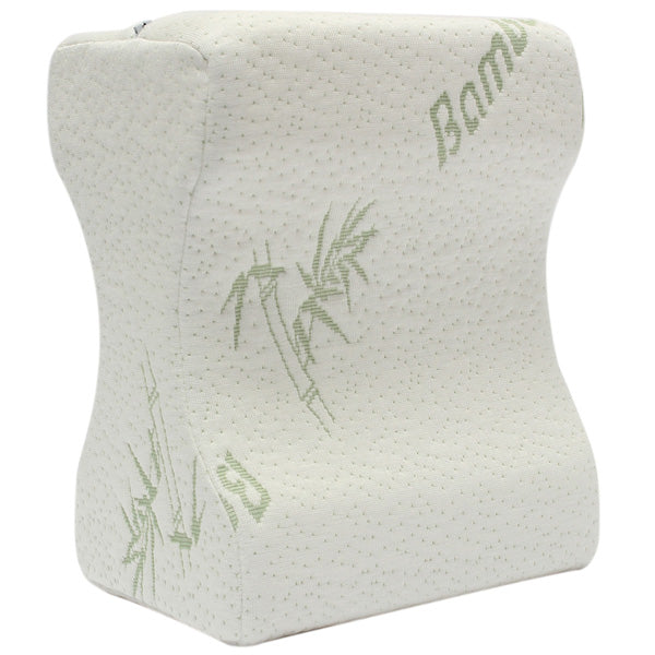 Soft Memory Foam Leg Knee Pillow White Bamboo Fiber Cover Back Aches Night Bed Pillow