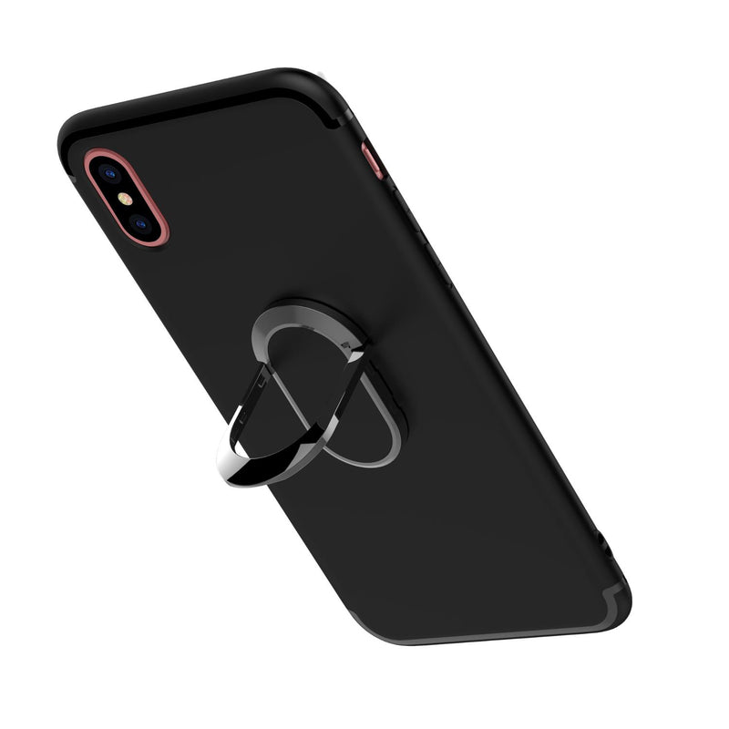 Bakeey Protective Case for iPhone XS Max 360 Adjustable Metal Ring Grip Kickstand TPU Back Cover