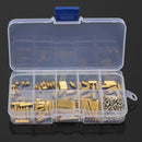 Suleve M2BT1 270Pcs M2 Male Female Knurled Brass Round Thread Column Standoff Spacer Pillar PCB Board Assortment