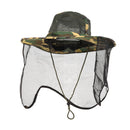 LEO Camo Anti-insect Visor Cap Climbing Fishing Hiking Breathable Wide Brim Anti-mosquito Mesh Face Protection Mask Hat