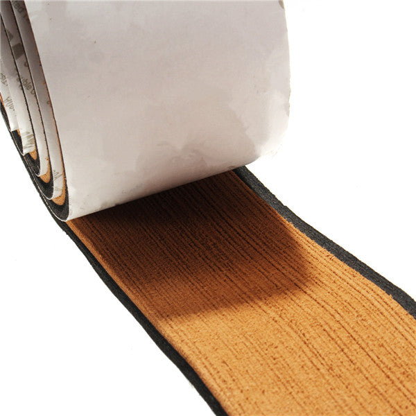 240x5.8x0.5cm Brown&Balck EVA Teak Flooring Faux Imitation Teak Decking Sheet Pad