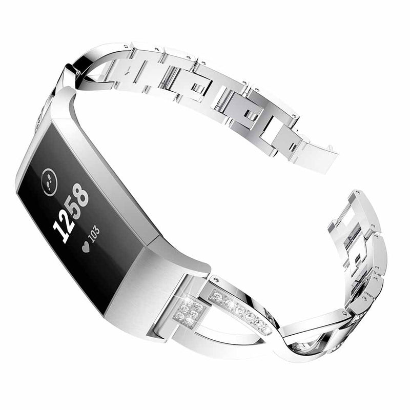 Bakeey Stainless Steel Watch Band Strap Replacement For Fitbit Charge 3