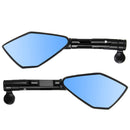 Pair 8mm/10mm Motorcycle Rearview Mirrors Triangle CNC Aluminum