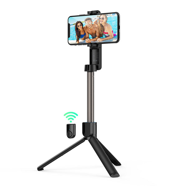 BlitzWolf BW-BS2 bluetooth Selfie Stick Remote Control Tripod with Rotatable Phone Clamp