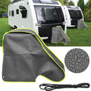 MATCC Waterproof Universal Caravan Trailer Towing Hitch Car Cover Coupling Lock Protector Grey