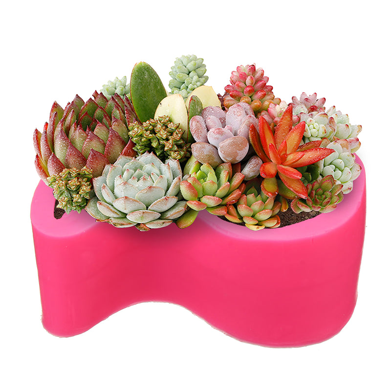 Silicone Mold Gossip Shape Concrete Cement Tabletop Flowerpot Chocolate Mould Crafts