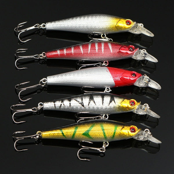 Minnow 5pcs/Lots Fishing Lures Bass Crankbaits Hooks Tackle Crank Baits 8cm/9g